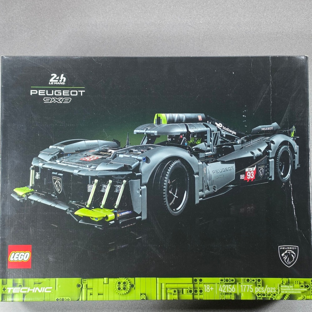 LEGO Technic Peugeot 9X8 Le Mans Hypercar 42156 Adult Grey New Creased Box